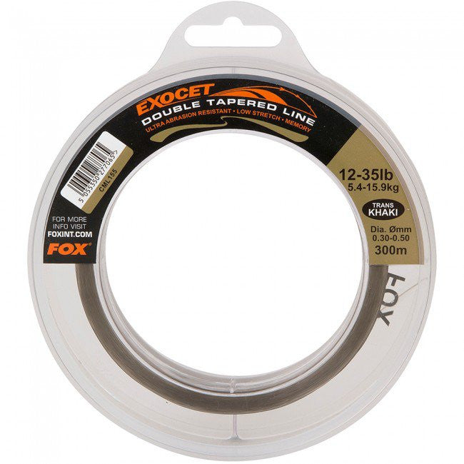 Fox Exocet Double Tapered Trans Khaki Line - Vale Royal Angling Centre