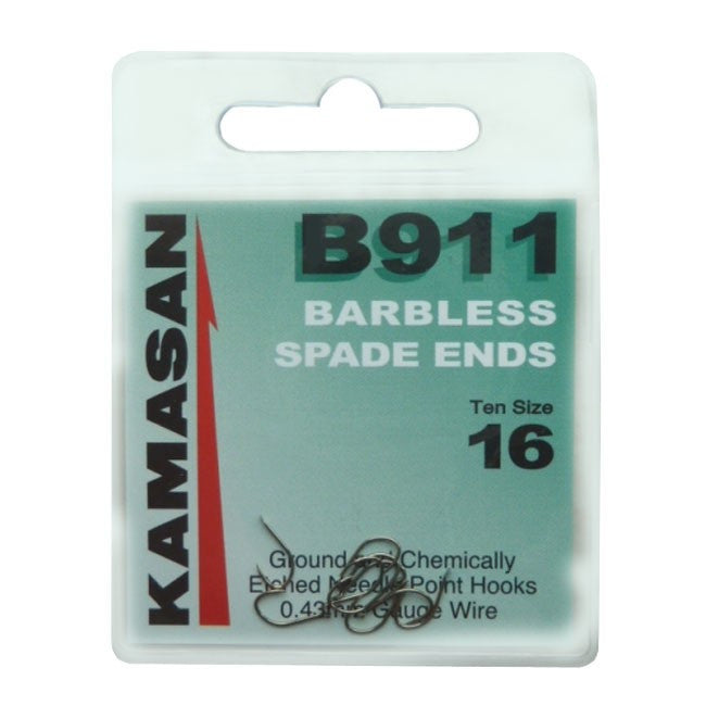 Kamasan B911 Barbless Spade End Hooks - Vale Royal Angling Centre