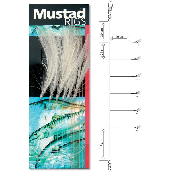 Mustad Mackerel Feather White - Vale Royal Angling Centre